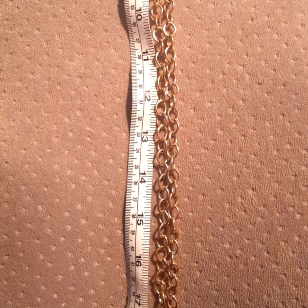 Oversized Conversion Chain/Link Necklace Gold Tone Cable 17½" - Picture 7 of 7